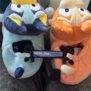 Kids Cartoon Character Slippers - Blue and Orange